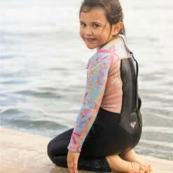 Roxy Prologue Girls 4/3mm Back Zip Wetsuit - Tanager/Floral -Surfing Equipment Sales 2024 0000 erlw103009 roxy l bjd5 frt2