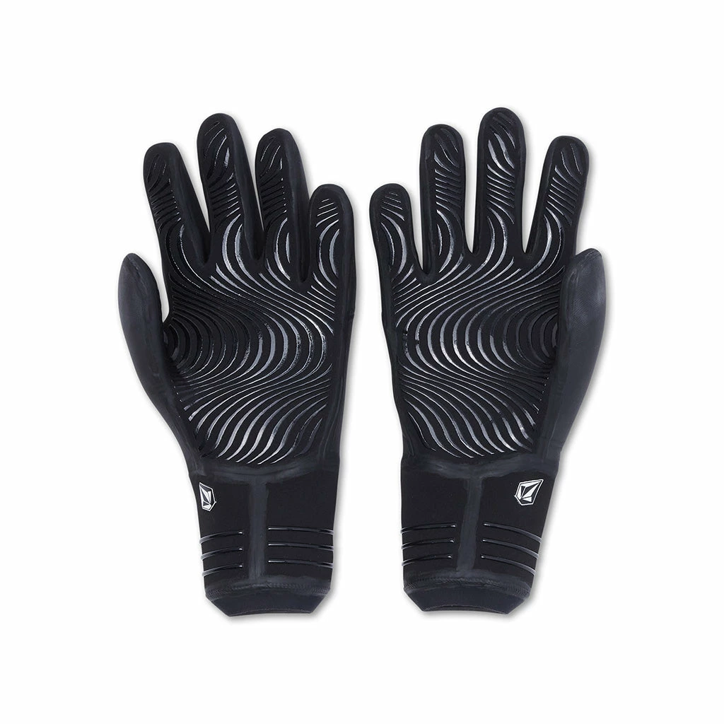 Volcom 3mm 5-Finger Wetsuit Glove - Black 4 Volcom 3mm 5-Finger Wetsuit Glove - Black - Image 2