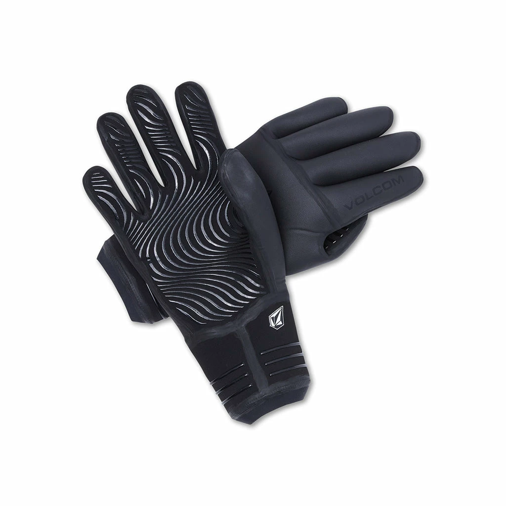 Volcom 3mm 5-Finger Wetsuit Glove - Black 3 Volcom 3mm 5-Finger Wetsuit Glove - Black