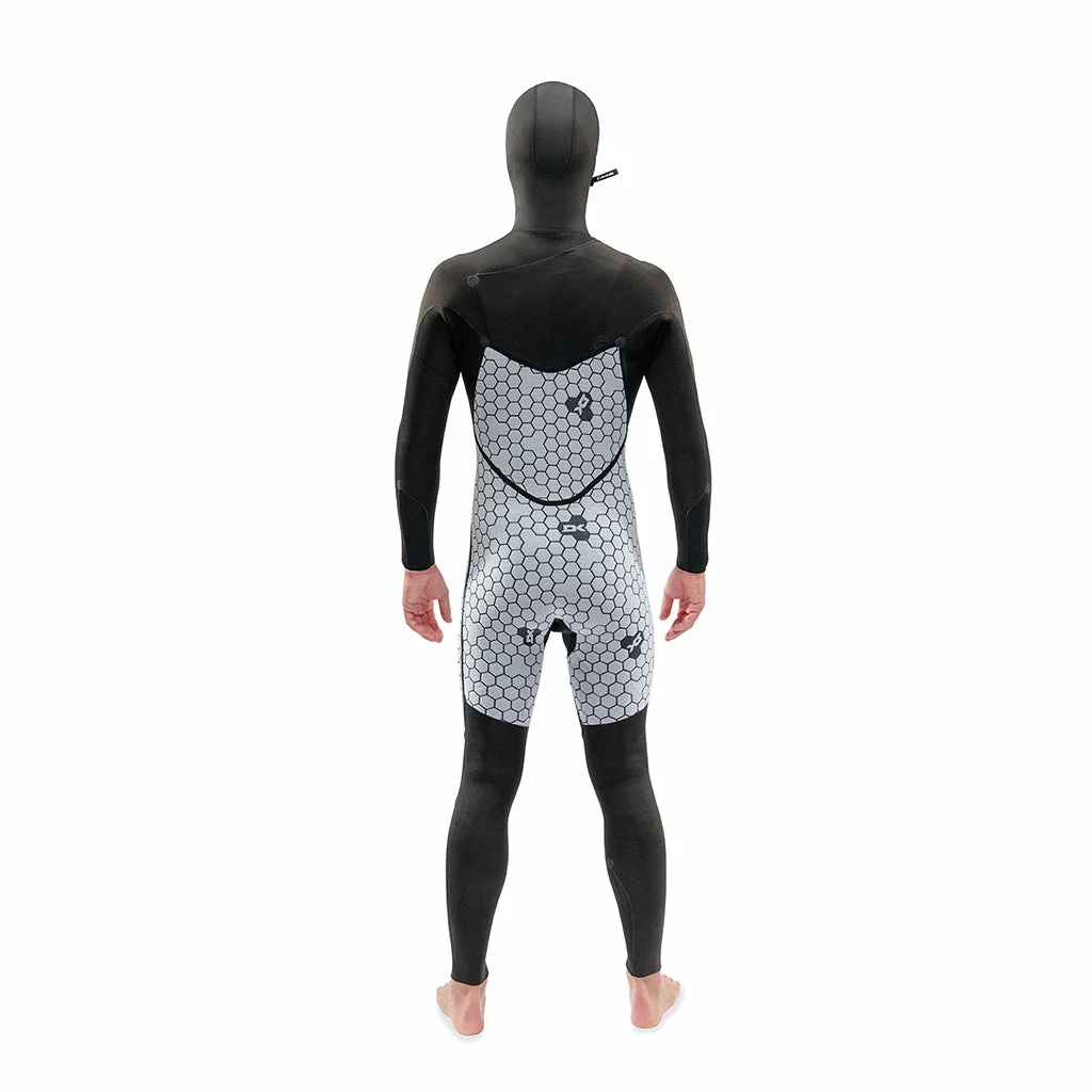 Dakine Mens Mission 4/3mm Chest Zip Hooded Wetsuit - 22/Black 7 Dakine Mens Mission 4/3mm Chest Zip Hooded Wetsuit - 22/Black - Image 5