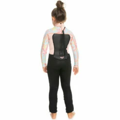 Roxy Prologue Girls 4/3mm Back Zip Wetsuit - Tanager/Floral -Surfing Equipment Sales 2024 0008 erlw103009 roxy w bjd5 bck1