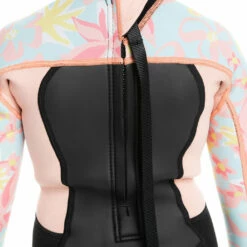 Roxy Prologue Girls 4/3mm Back Zip Wetsuit - Tanager/Floral -Surfing Equipment Sales 2024 0009 erlw103009 roxy w bjd5 bck2