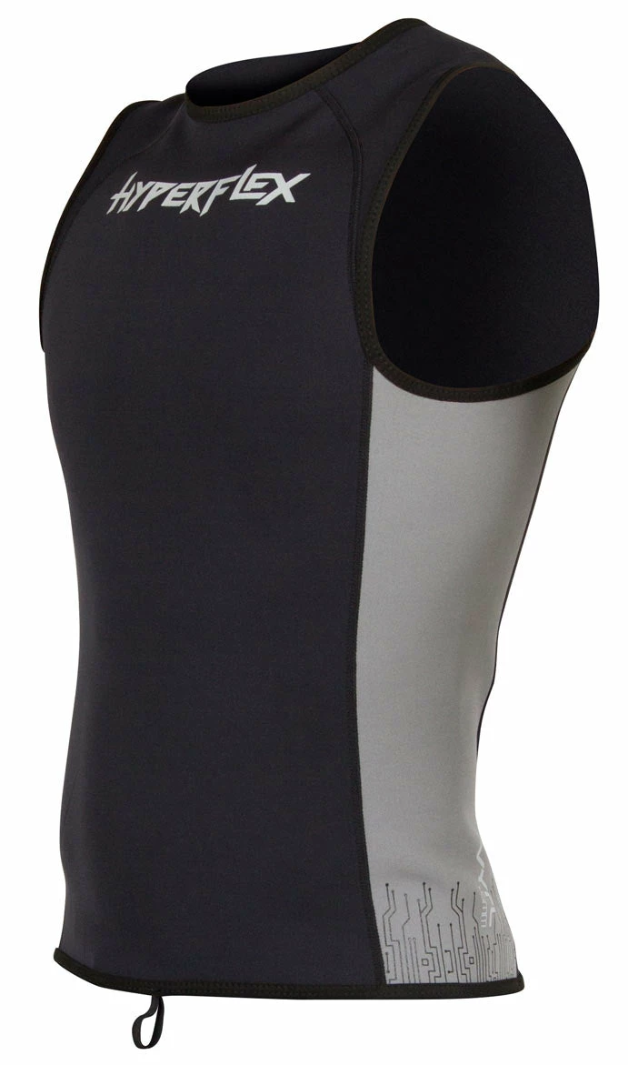 Hyperflex VYRL Mens 1.5mm Neoprene Surf Vest - Black/Grey 4 Hyperflex VYRL Mens 1.5mm Neoprene Surf Vest - Black/Grey - Image 2