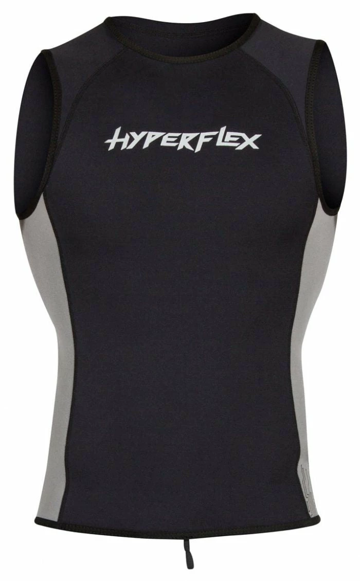 Hyperflex VYRL Mens 1.5mm Neoprene Surf Vest - Black/Grey 3 Hyperflex VYRL Mens 1.5mm Neoprene Surf Vest - Black/Grey