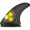 Futures Fins - Al Merrick Alpha Series AM2 Thruster Fin Set - Carbon/Yellow -Surfing Equipment Sales 2024 am2 alpha fin
