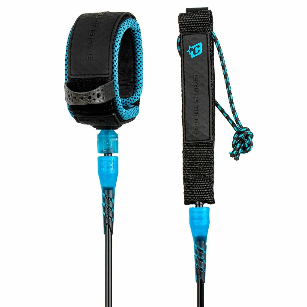 Creatures 6' Reliance Pro Leash - Black/Cyan 3 Creatures 6' Reliance Pro Leash - Black/Cyan
