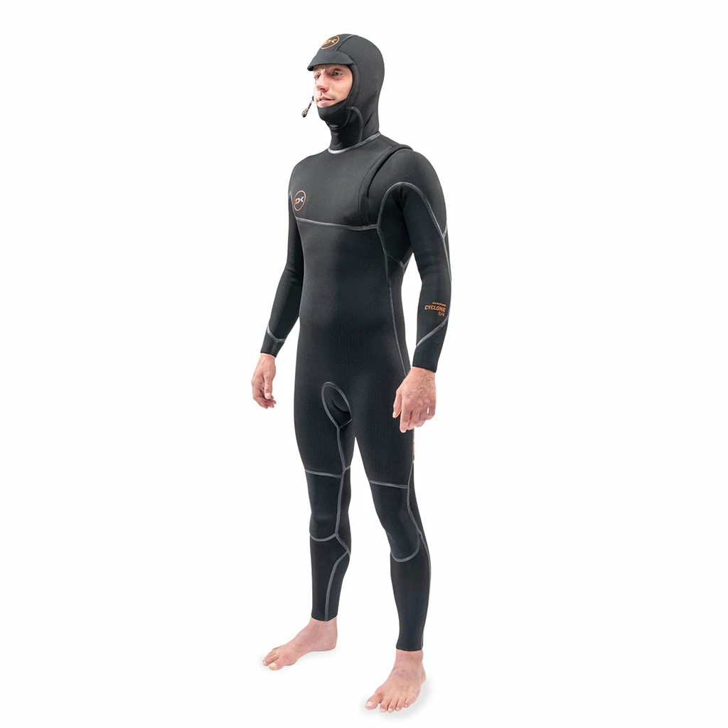 Dakine Mens Cyclone 5/4mm Zip Free Hooded Wetsuit - Black 6 Dakine Mens Cyclone 5/4mm Zip Free Hooded Wetsuit - Black - Image 4