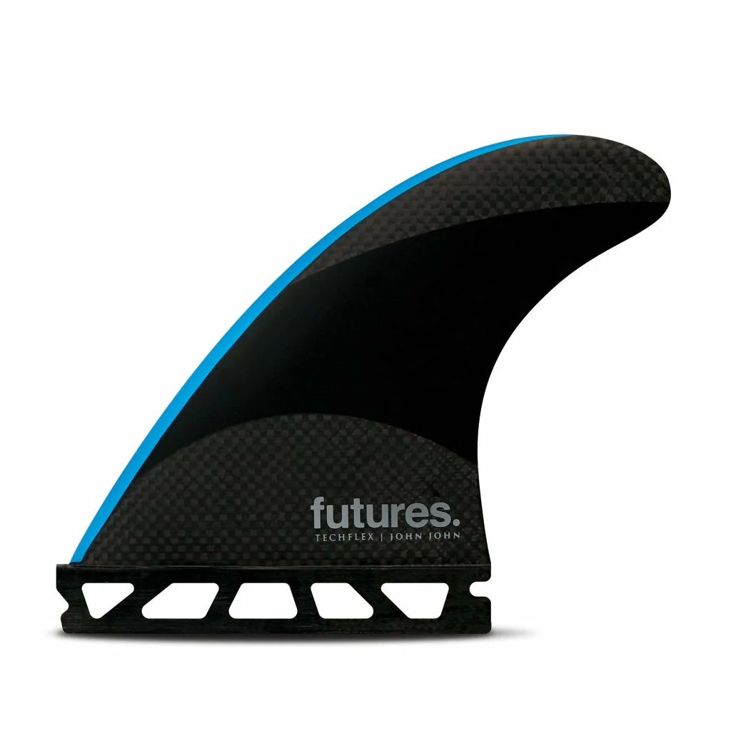 Futures Fins - John John Techflex Small Thruster Fins - Black/Neon Blue 3 Futures Fins - John John Techflex Small Thruster Fins - Black/Neon Blue