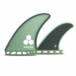 Futures Fins - Al Merrick Keel Twin Fin Plus Trailer - Green/Gray