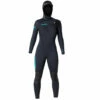 Hyperflex VYRL Womens 5/4mm Hooded Front Zip Fullsuit - Black -Surfing Equipment Sales 2024 hyperflex womens 54 mm wetsuit