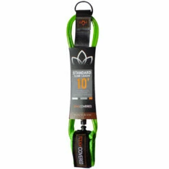 Stay Covered Standard Surf Leash - 10' X 1/4" -Surfing Equipment Sales 2024 standard leash lime 10