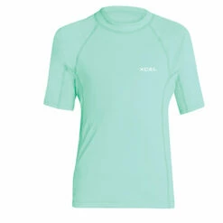 Xcel Girls Premium Stretch S/S UV Rashguard - Pistachio