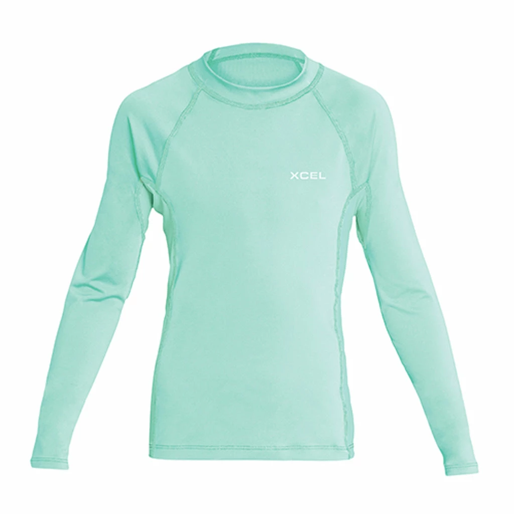 Xcel Girls Premium Stretch L/S UV Rashguard - Pistachio 3 Xcel Girls Premium Stretch L/S UV Rashguard - Pistachio